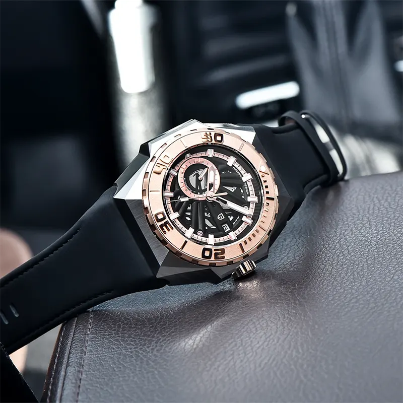 Pagani Design PD-YS007 Skeleton Black Dial Automatic Men's Watch